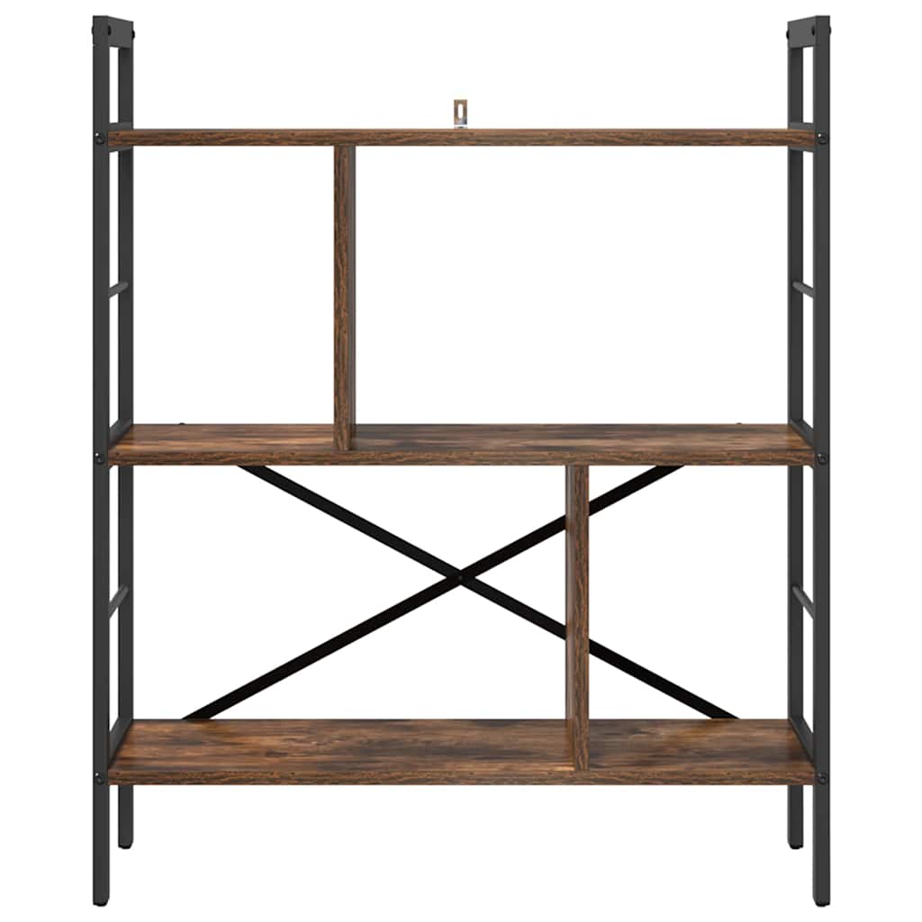 Bokhylle Røkt eik 75 x 30 x 91 cm Konstruert tre