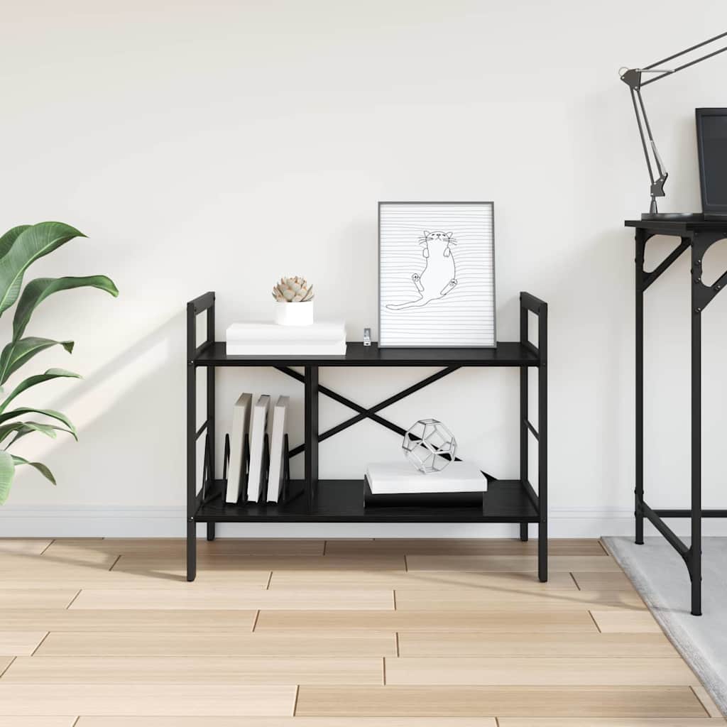 Bokhylle Svart Eik 75 x 30 x 58,5 cm Konstruert tre
