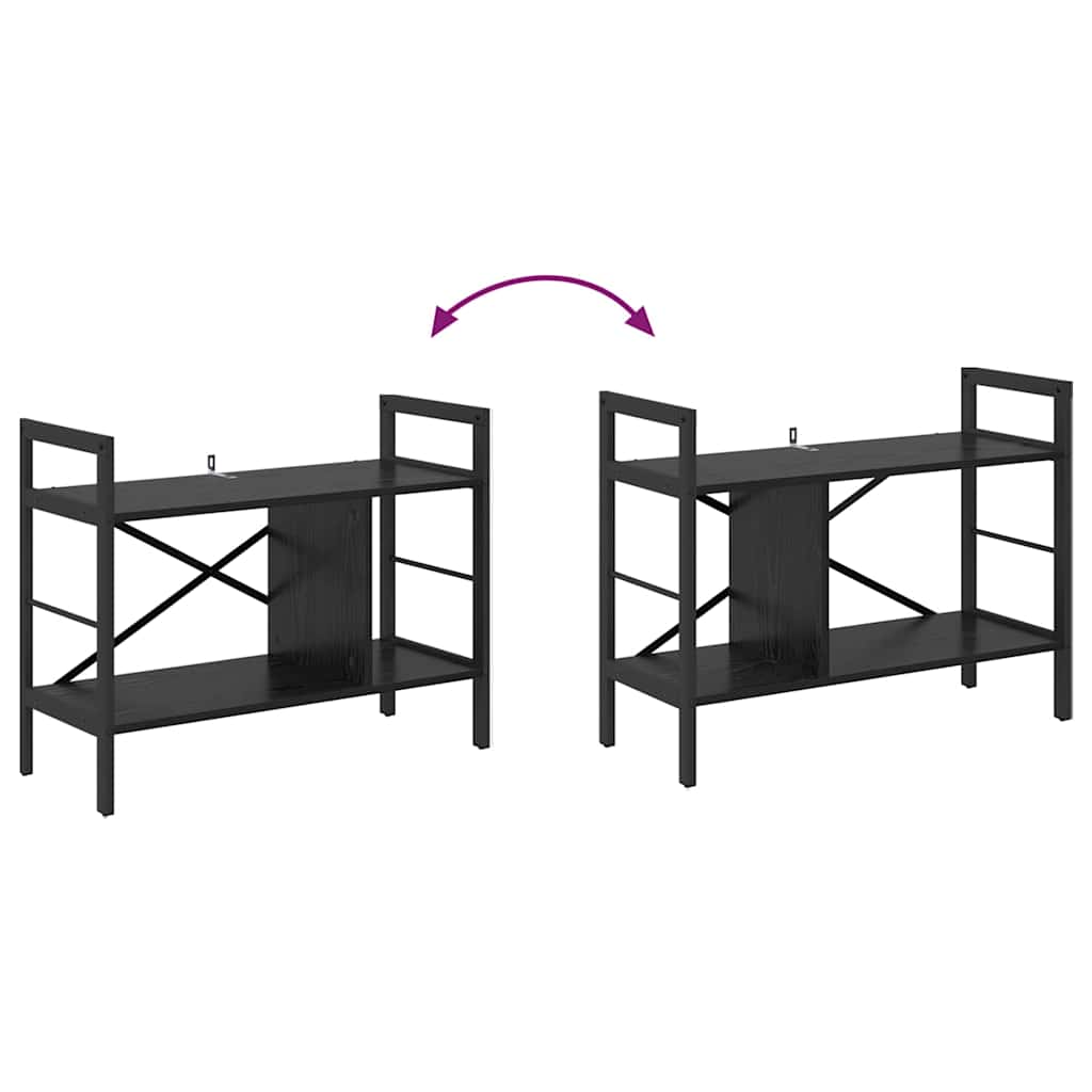 Bokhylle Svart Eik 75 x 30 x 58,5 cm Konstruert tre