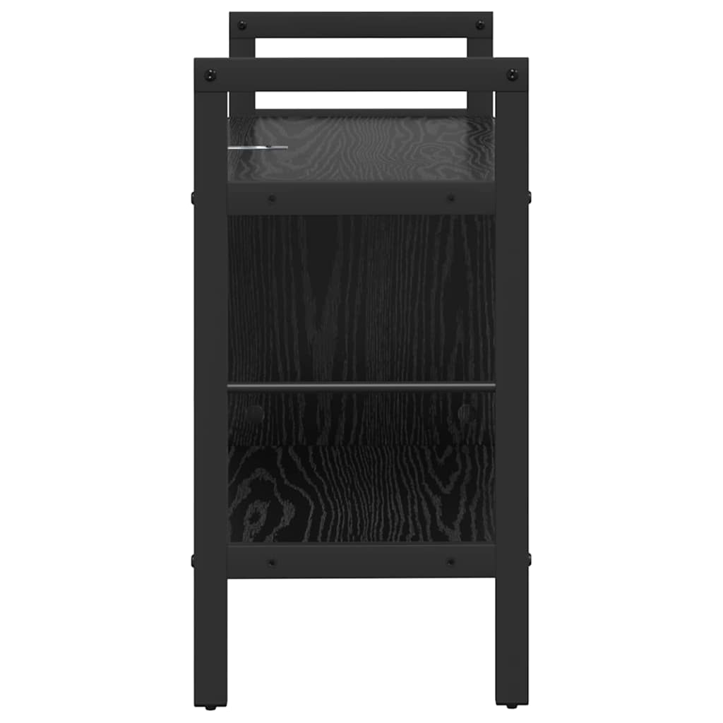 Bokhylle Svart Eik 75 x 30 x 58,5 cm Konstruert tre
