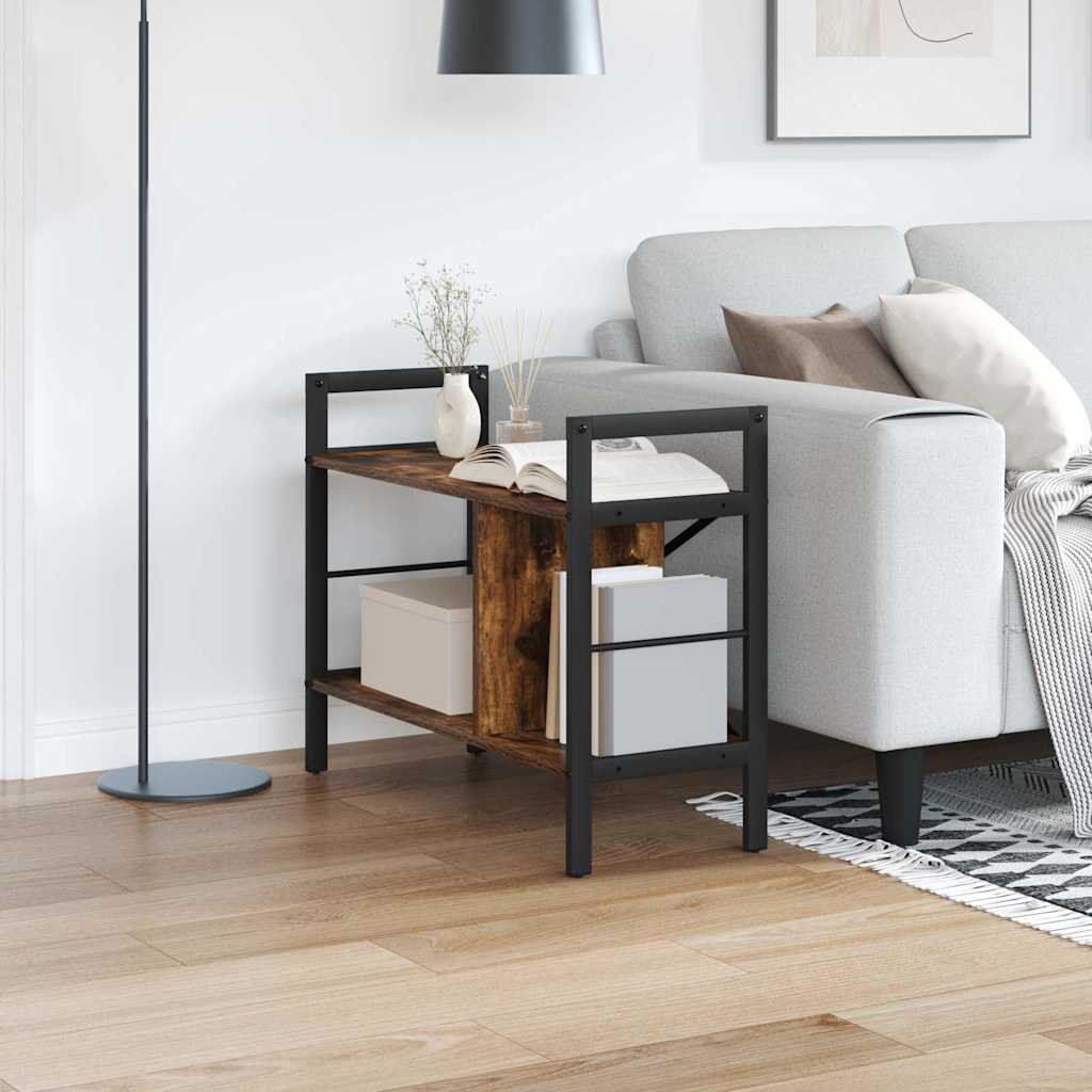 Bokhylle Røkt eik 75 x 30 x 58,5 cm Konstruert tre