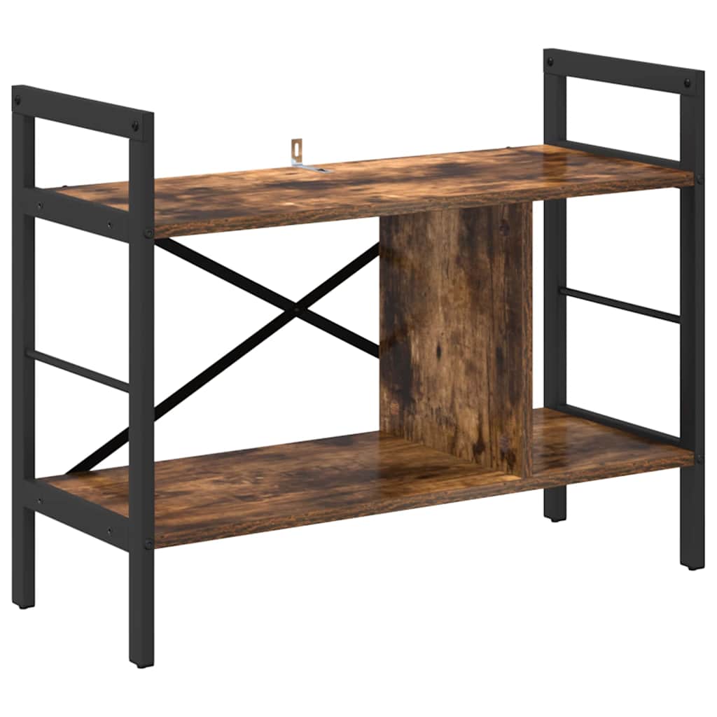 Bokhylle Røkt eik 75 x 30 x 58,5 cm Konstruert tre