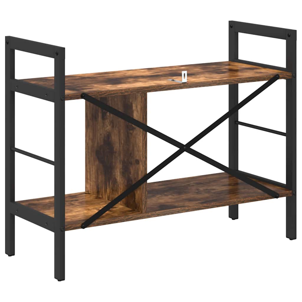 Bokhylle Røkt eik 75 x 30 x 58,5 cm Konstruert tre