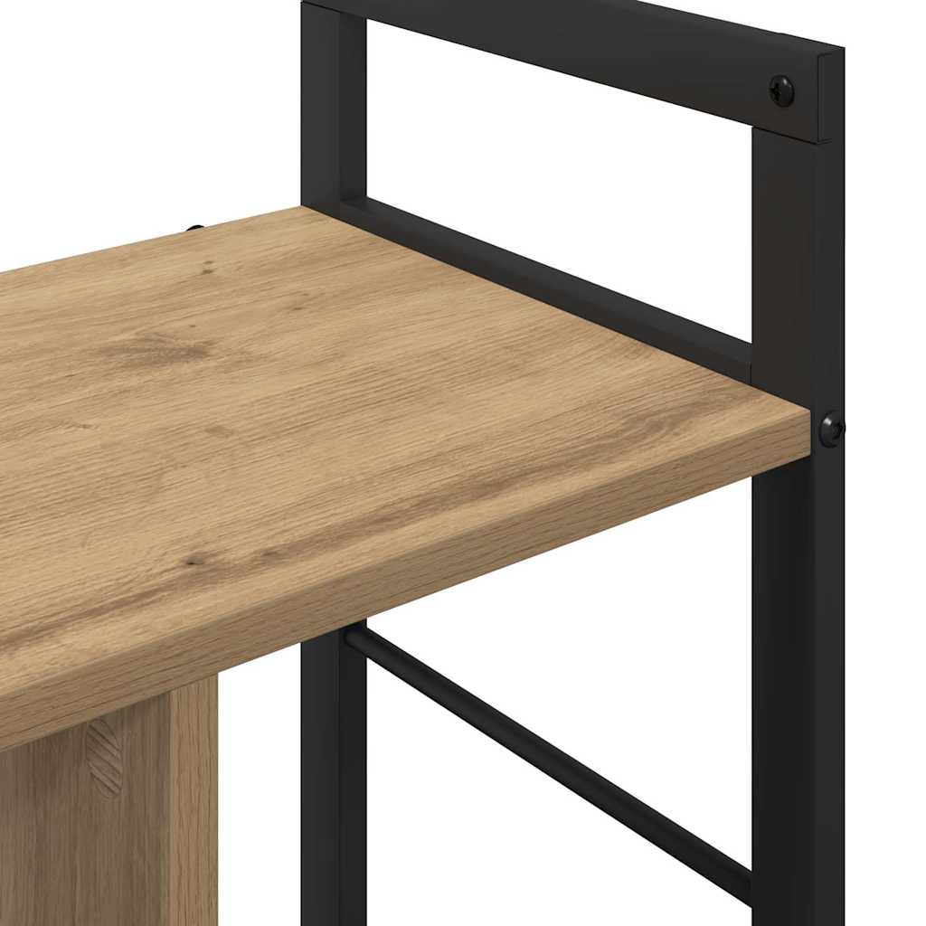 Bokhylle 3 nivåer 75 x 30 x 58,5 cm Konstruert tre Artisan Eik