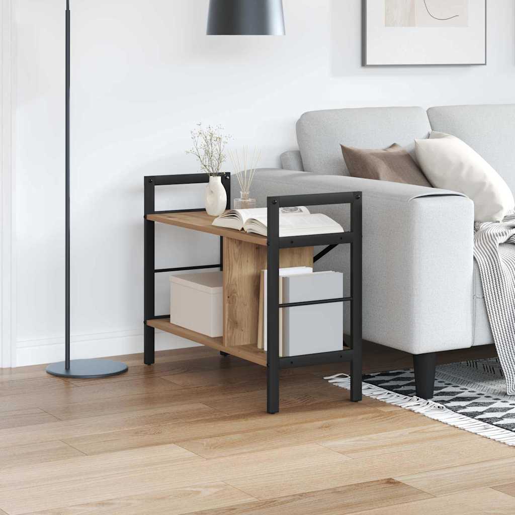 Bokhylle 3 nivåer 75 x 30 x 58,5 cm Konstruert tre Artisan Eik