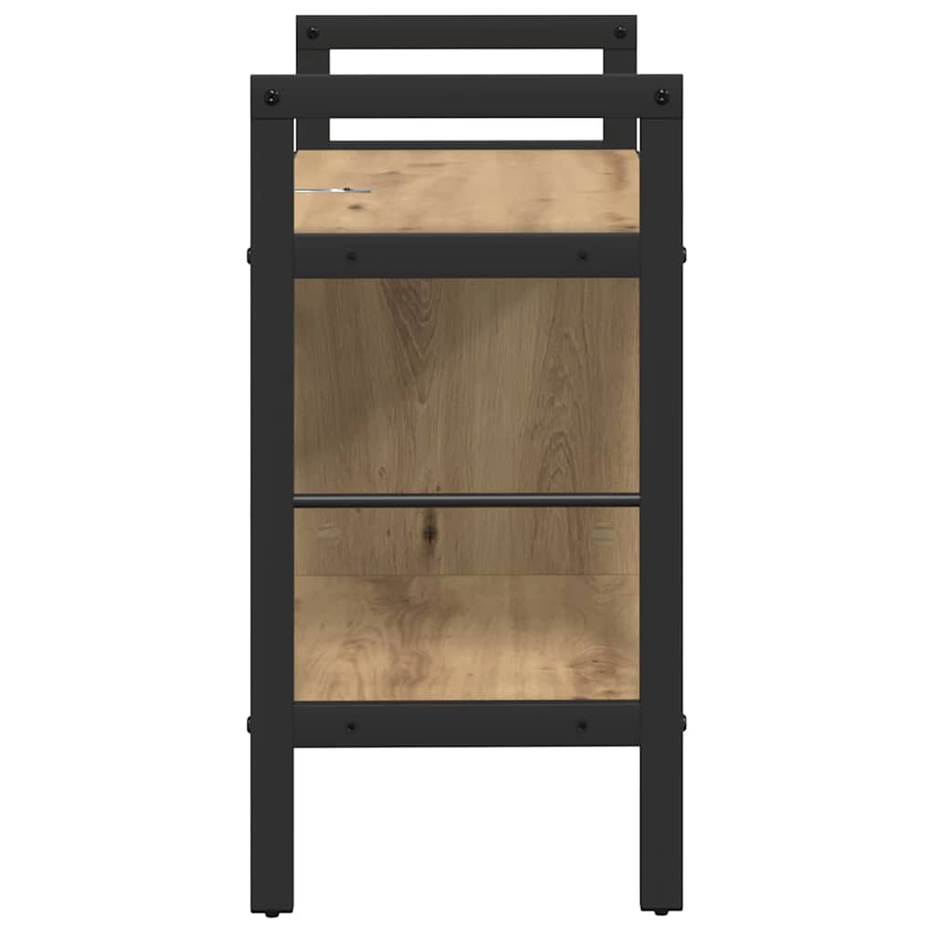 Bokhylle 3 nivåer 75 x 30 x 58,5 cm Konstruert tre Artisan Eik