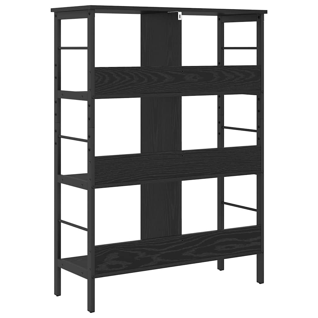 Bokhylle Svart Eik 82 x 32 x 112 cm Konstruert tre