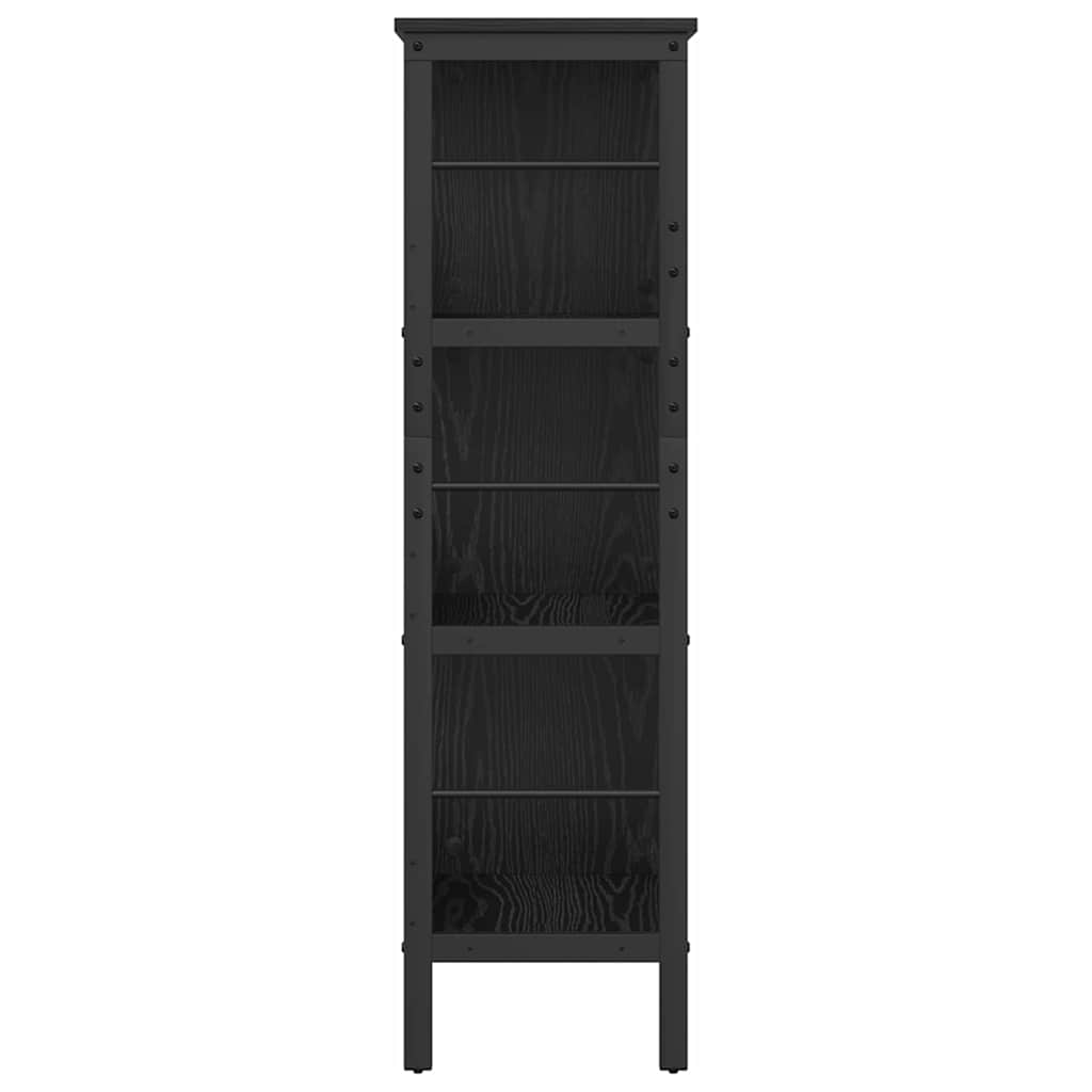 Bokhylle Svart Eik 82 x 32 x 112 cm Konstruert tre
