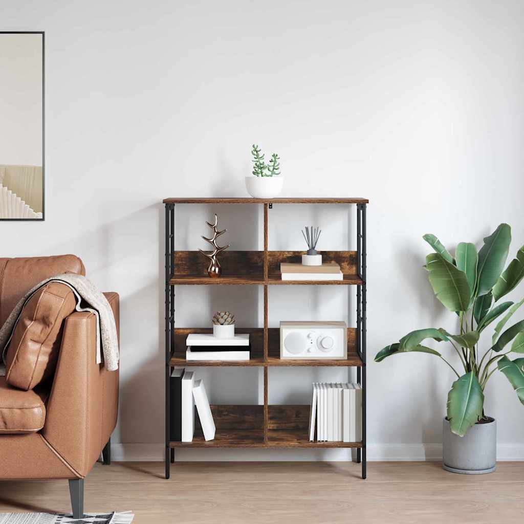 Bokhylle Røkt eik 82 x 32 x 112 cm Konstruert tre