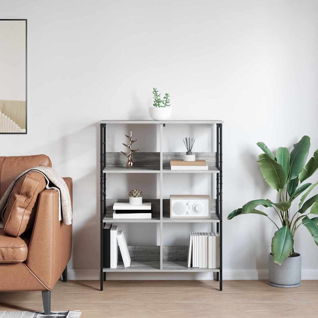 Bokhylle Grå Sonoma 82 x 32 x 112 cm Konstruert tre
