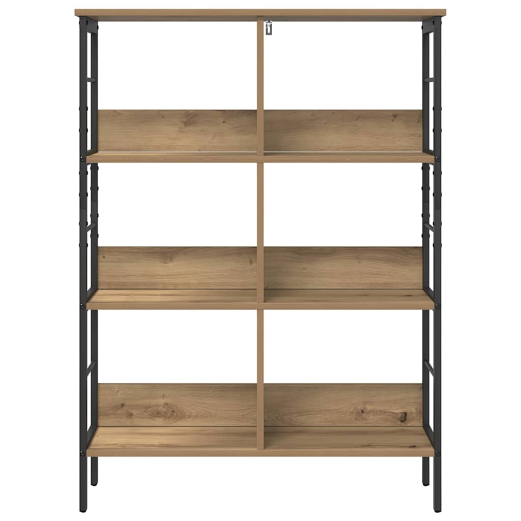 Bokhylle 6 nivåer 82 x 32 x 112 cm Konstruert tre Artisan Eik