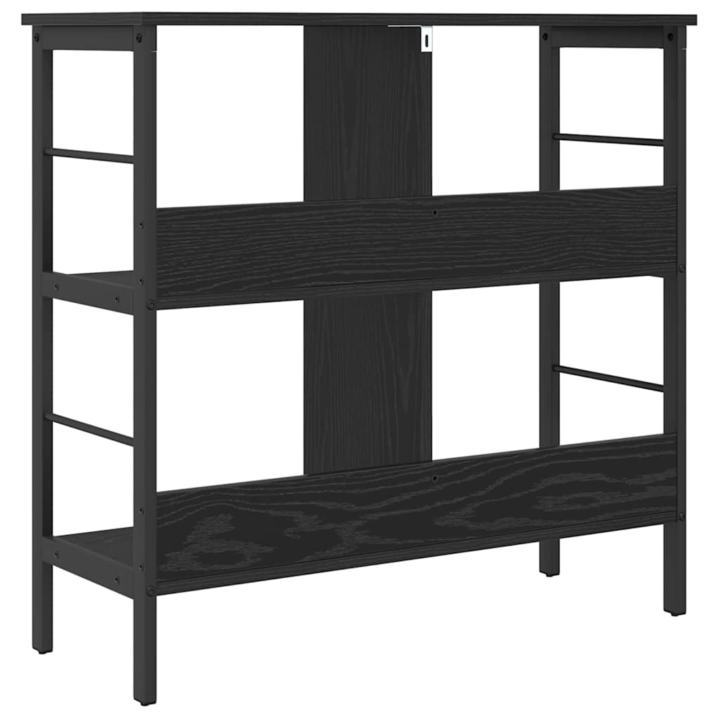 Bokhylle Svart Eik 82 x 32 x 79 cm Konstruert tre