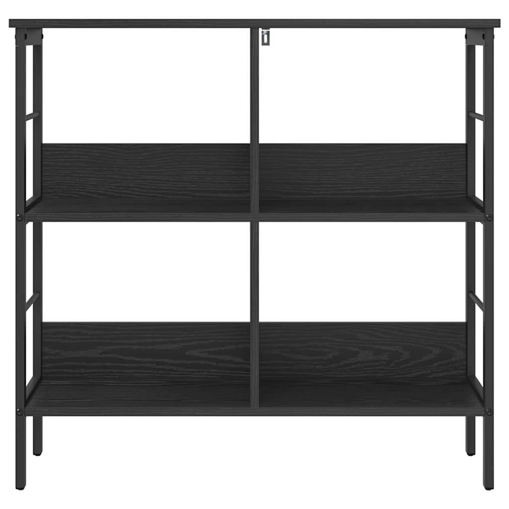 Bokhylle Svart Eik 82 x 32 x 79 cm Konstruert tre