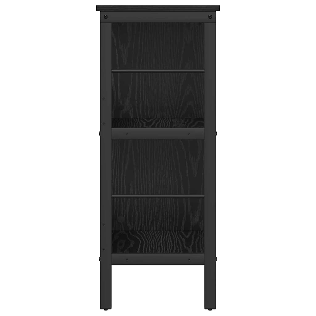 Bokhylle Svart Eik 82 x 32 x 79 cm Konstruert tre