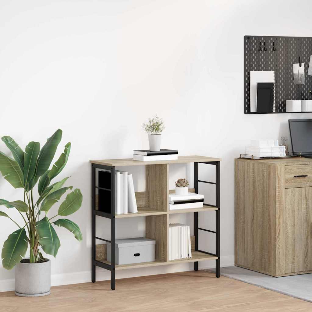 Bokhylle Sonoma eik 82 x 32 x 79 cm Konstruert tre