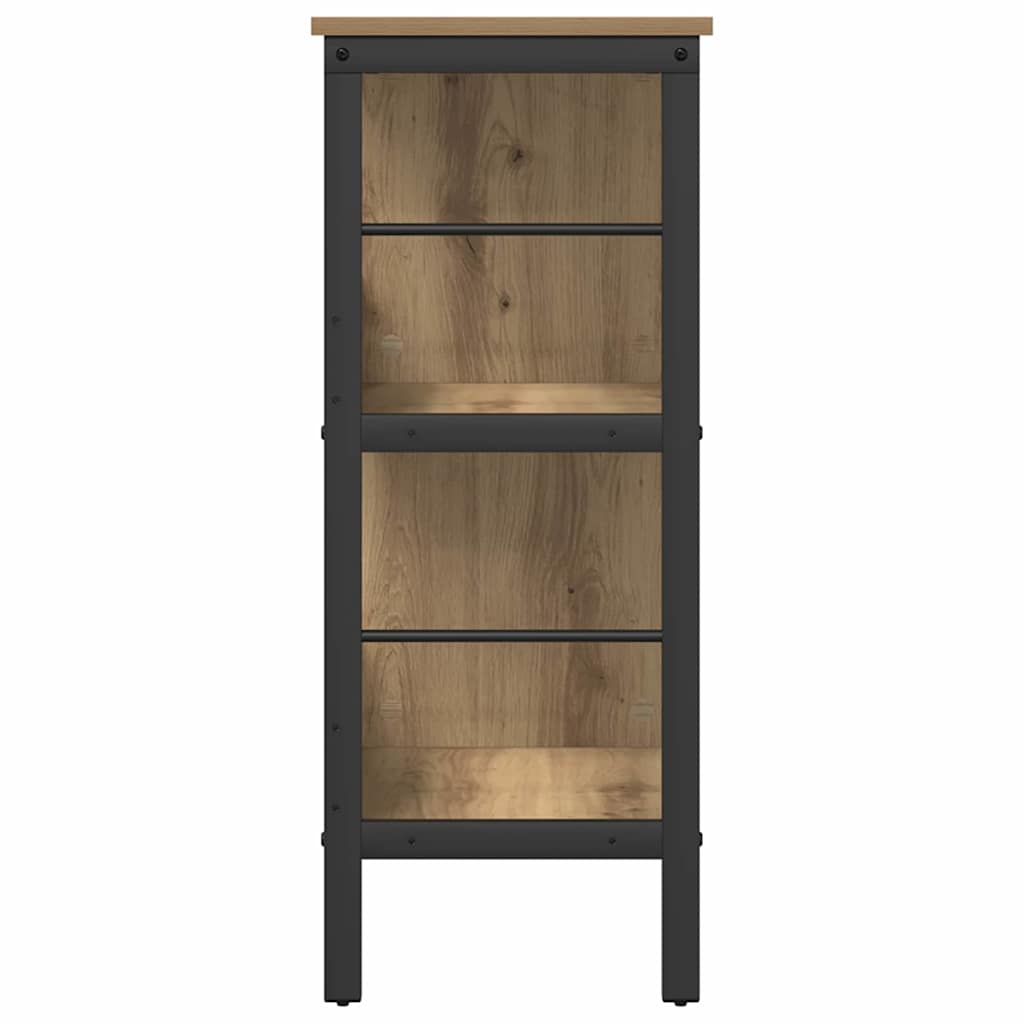Bokhylle 4 nivåer 82 x 32 x 79 cm Konstruert tre Artisan Eik