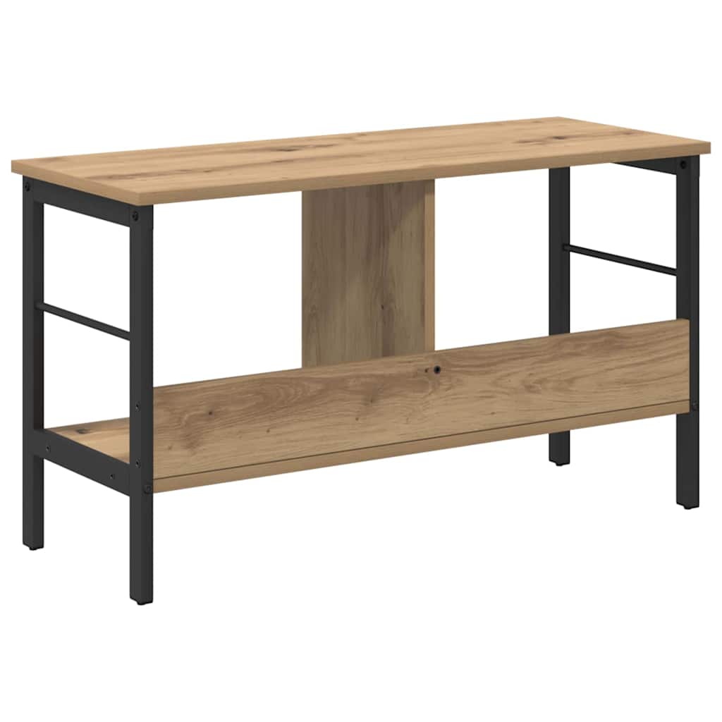 Bokhylle 2 nivåer 82 x 32 x 47 cm Konstruert tre Artisan Eik