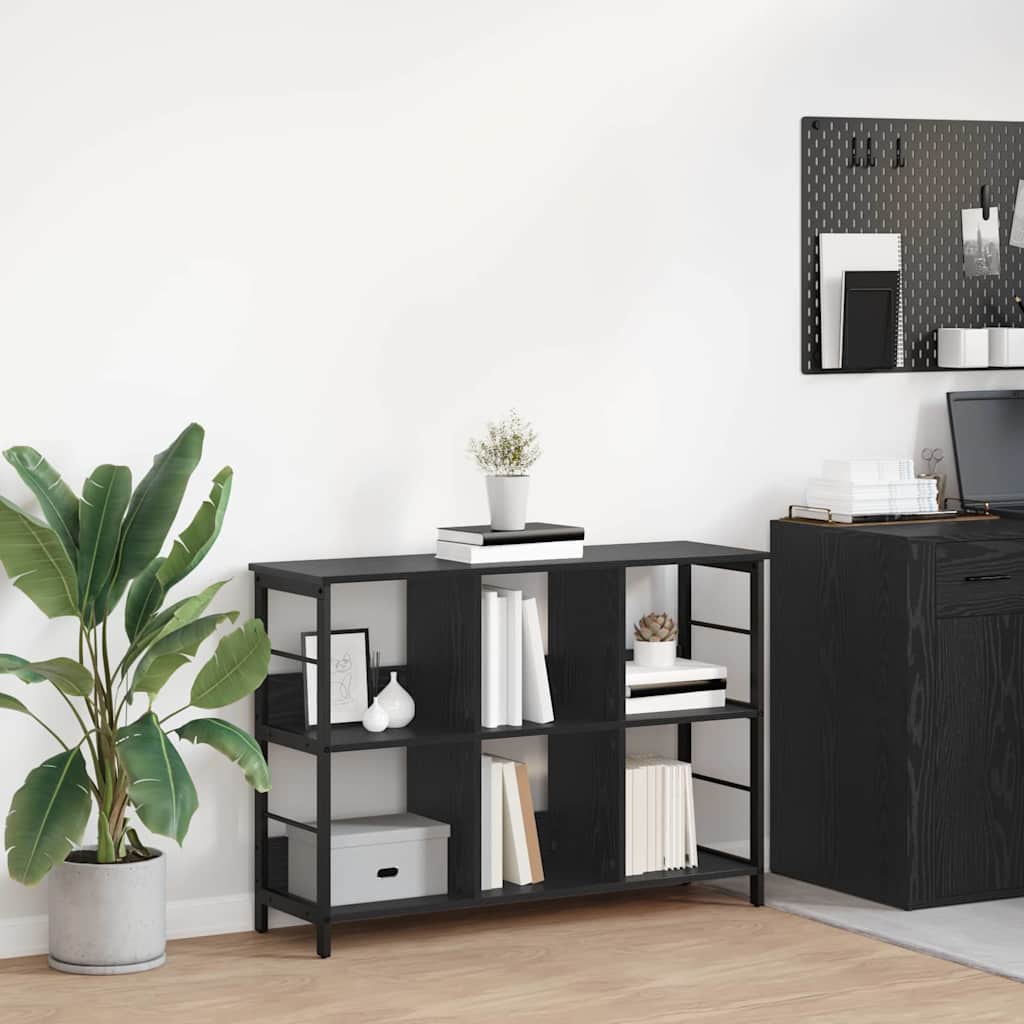 Bokhylle Svart Eik 102 x 32 x 72,5 cm Konstruert tre