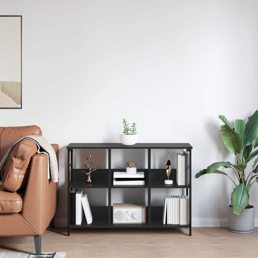 Bokhylle Svart Eik 102 x 32 x 72,5 cm Konstruert tre