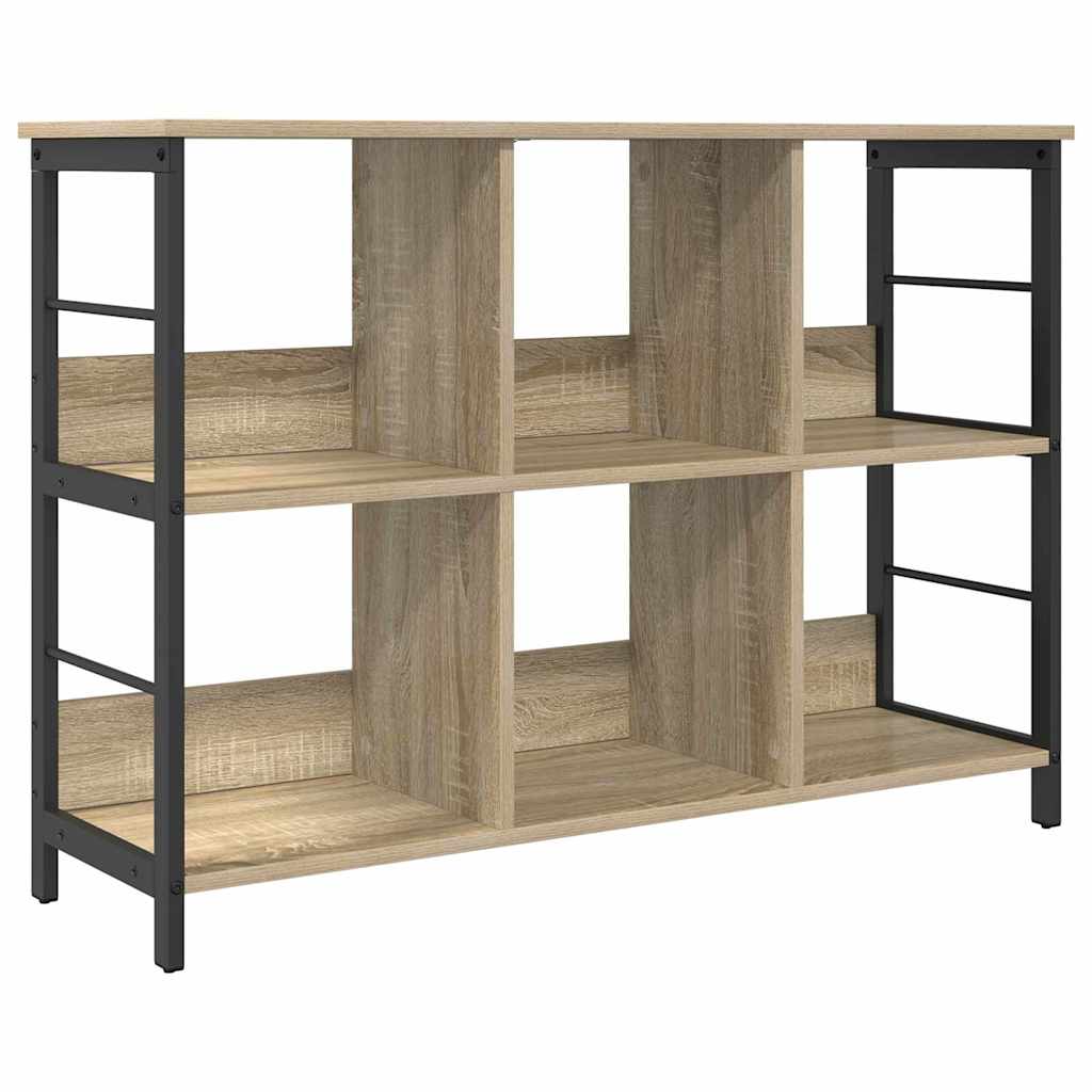 Bokhylle 6 nivåer 102 x 32 x 72,5 cm Konstruert tre Sonoma eik