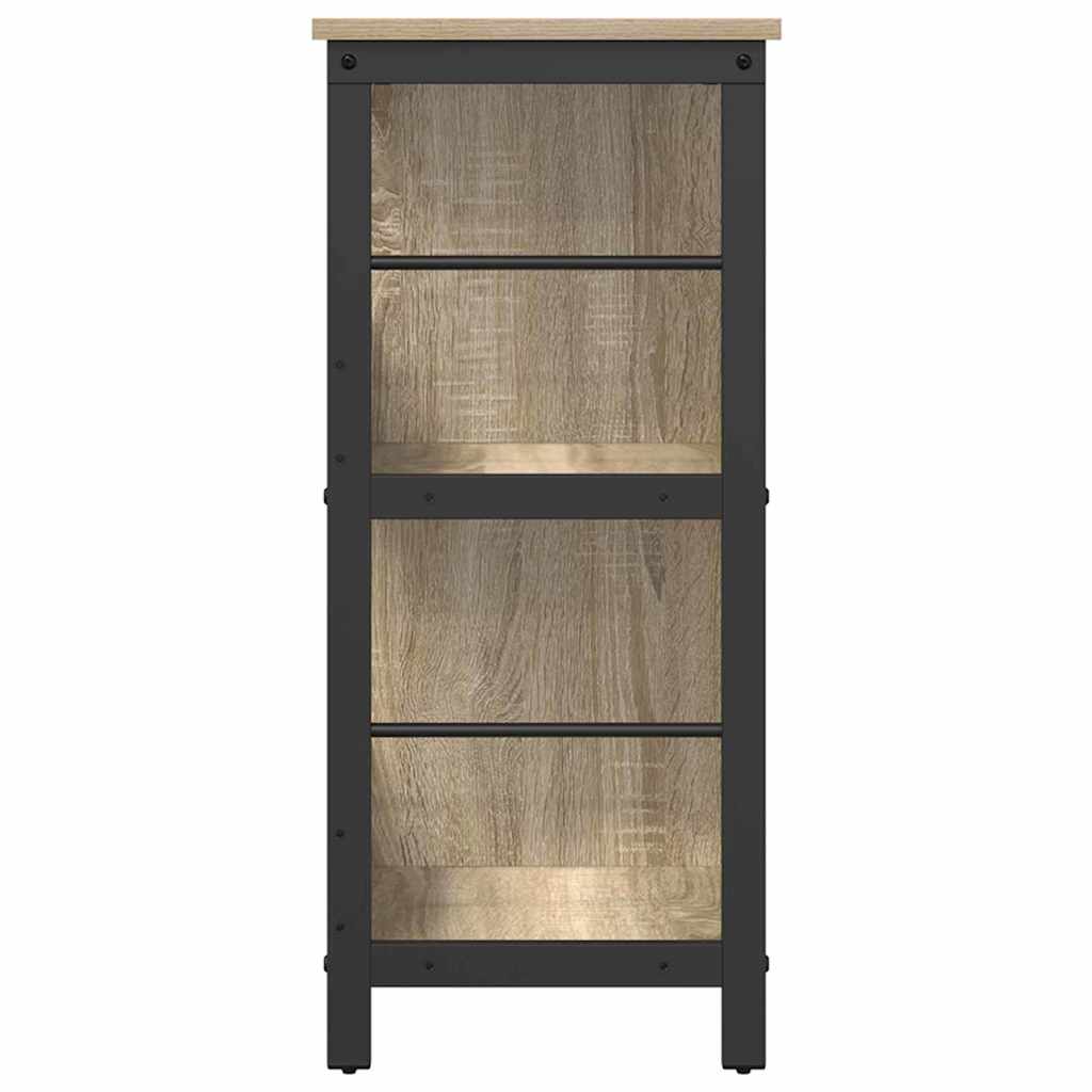 Bokhylle 6 nivåer 102 x 32 x 72,5 cm Konstruert tre Sonoma eik