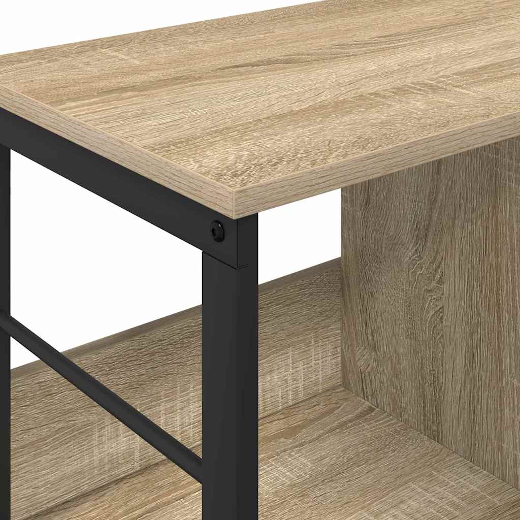 Bokhylle 3 nivåer 102 x 32 x 40,5 cm Konstruert tre Sonoma eik
