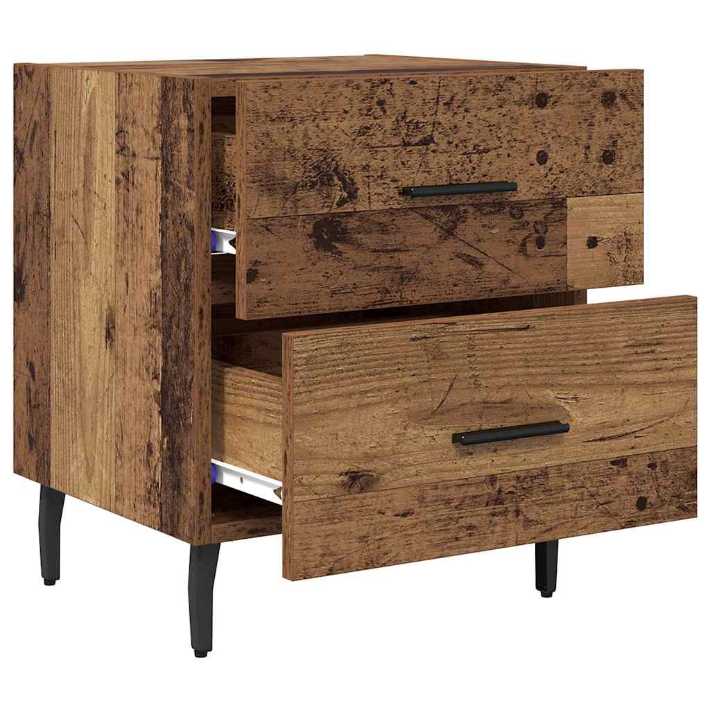 Nattbordskap 2 stk. Gammelt tre 40 x 35 x 47,5 cm