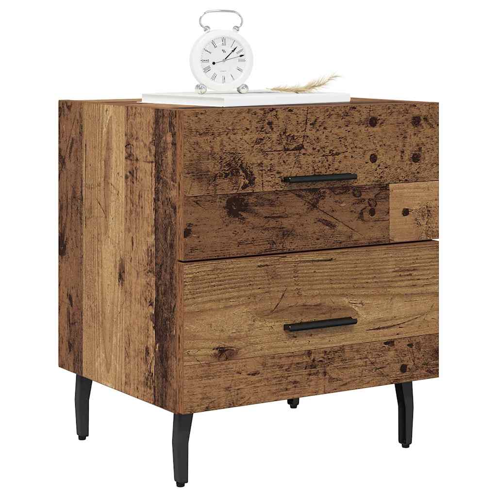 Nattbordskap 2 stk. Gammelt tre 40 x 35 x 47,5 cm