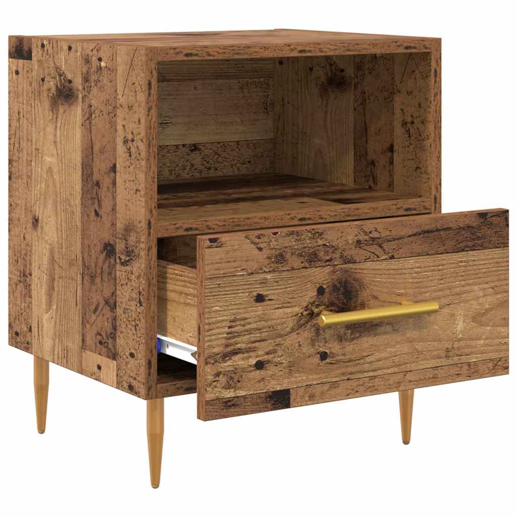 Nattbord 2 pcs Gammelt tre 40 x 35 x 47,5 cm Konstruert tre