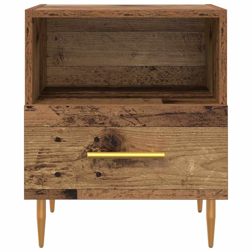 Nattbord 2 pcs Gammelt tre 40 x 35 x 47.5 cm Konstruert tre