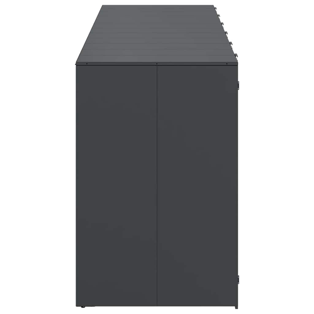 Oppbevaring for 3 søppelbøtter Antrasitt 340 x 77.5 x 115.5 cm