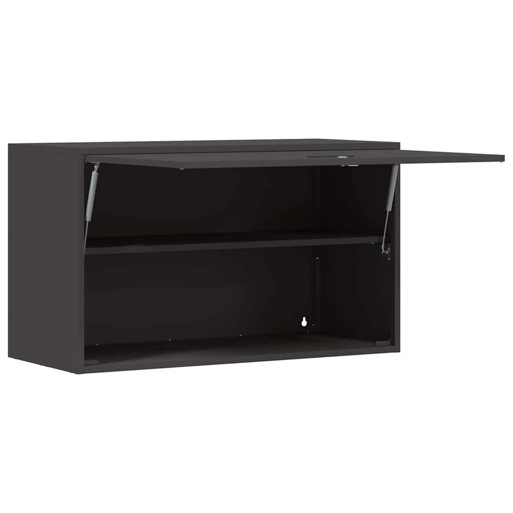 Veggskap for garasje Svart 90 x 40 x 53 cm Pulverlakkert stål