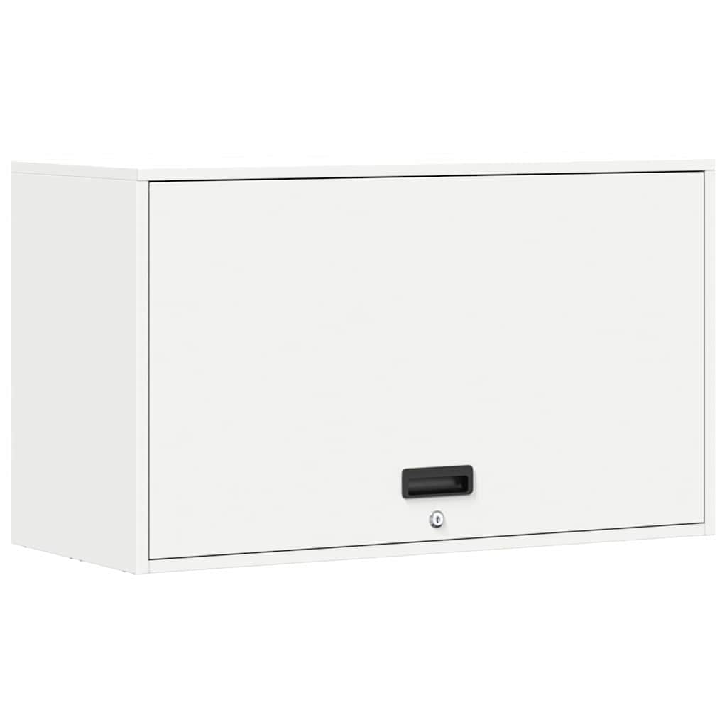 Veggskap for garasje Hvit 90 x 40 x 53 cm Pulverlakkert stål