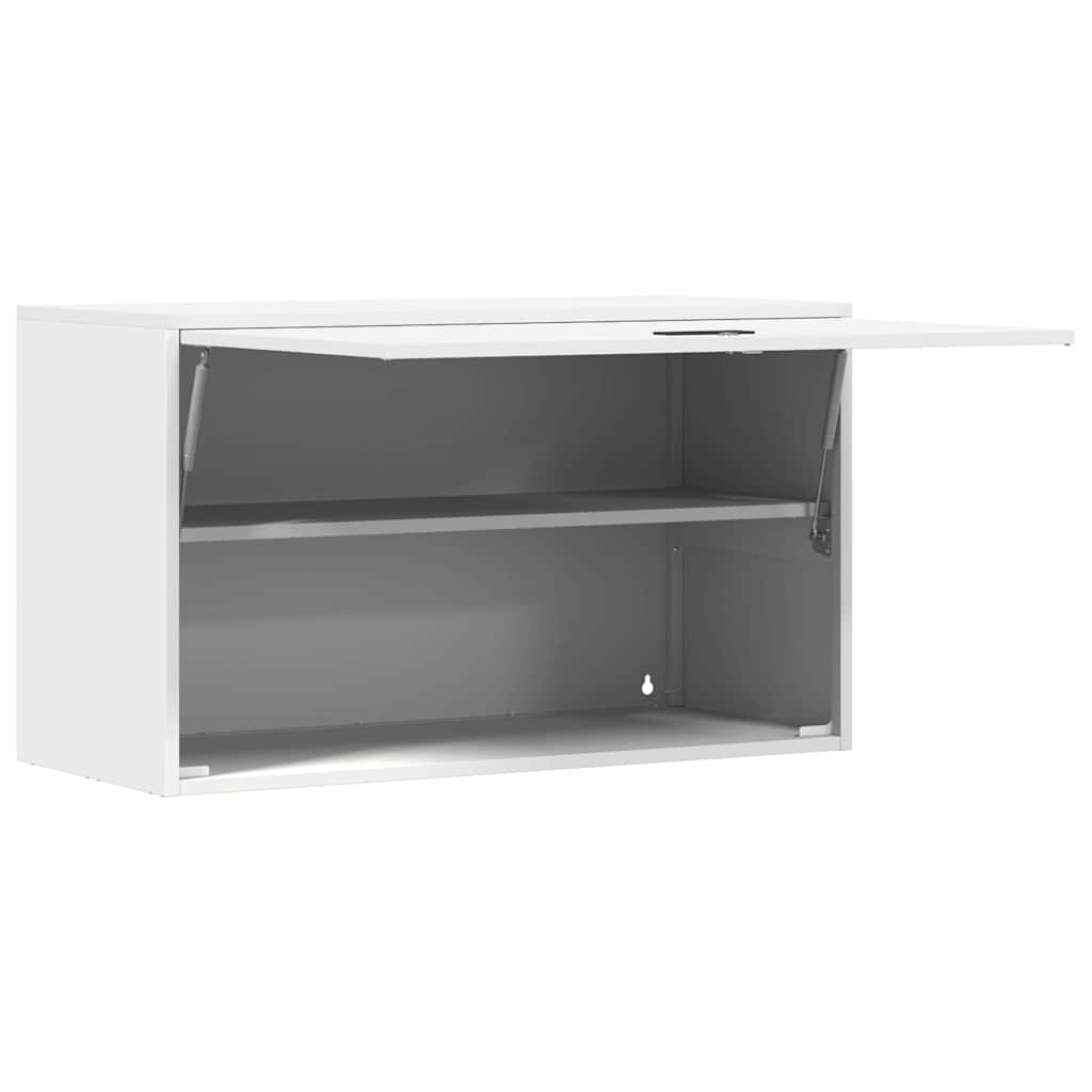Veggskap for garasje Hvit 90 x 40 x 53 cm Pulverlakkert stål