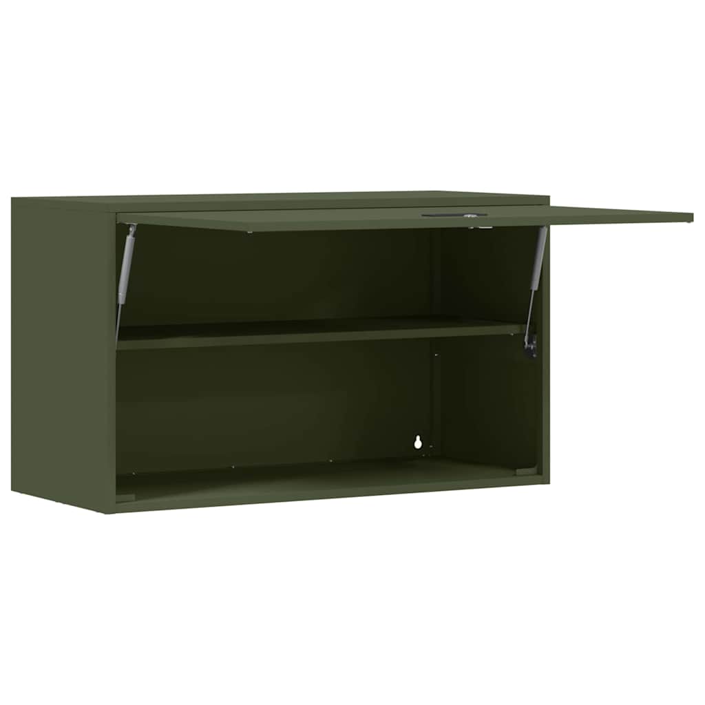 Veggskap for garasje Olivengrønn 90 x 40 x 53 cm