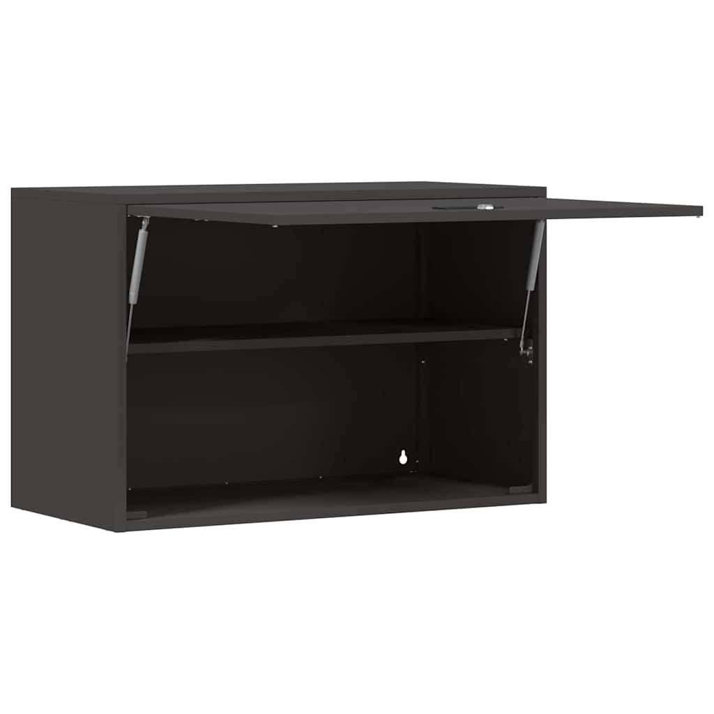 Veggskap for garasje Svart 80 x 40 x 53 cm Pulverlakkert stål