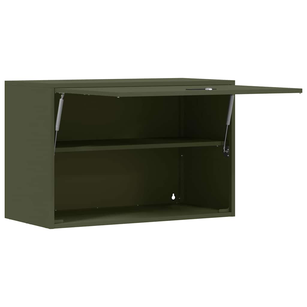 Veggskap for garasje Olivengrønn 80 x 40 x 53 cm