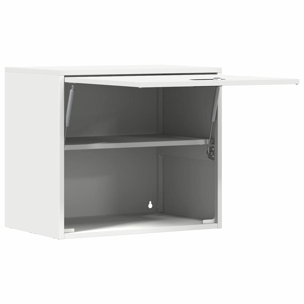 Veggskap for garasje Hvit 60 x 40 x 53 cm Pulverlakkert stål