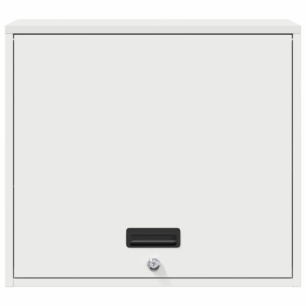 Veggskap for garasje Hvit 60 x 40 x 53 cm Pulverlakkert stål
