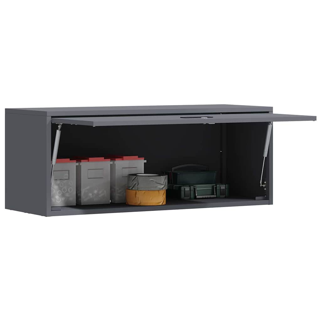 Veggskap for garasje Antrasitt 90 x 33 x 35 cm