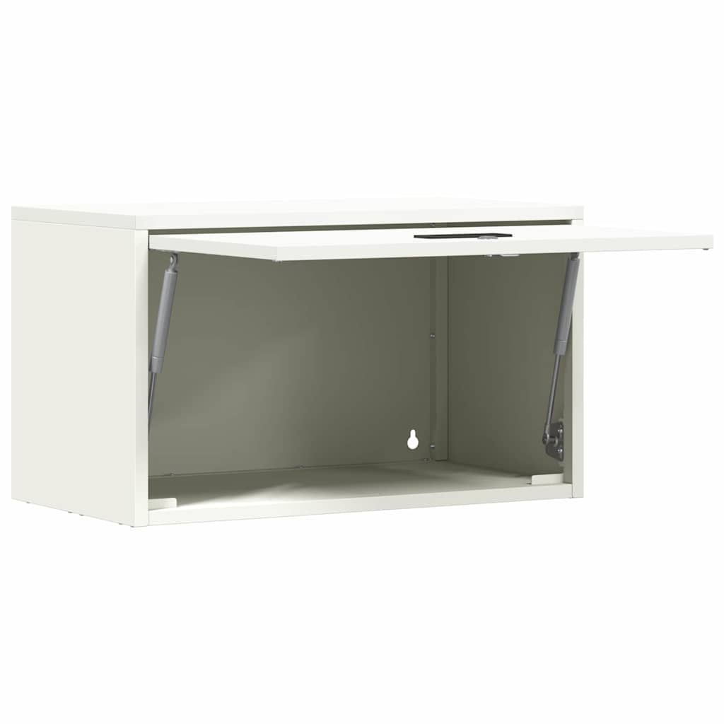Veggskap for garasje Hvit 60 x 33 x 35 cm Pulverlakkert stål