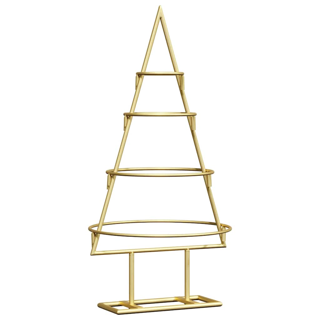Metall juletre med stativ Gull 60 cm Pulverlakkert stål