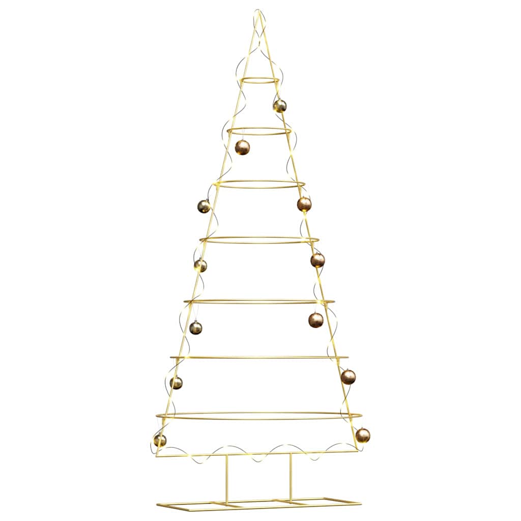 Metall juletre med stativ Gull 209 cm Pulverlakkert stål