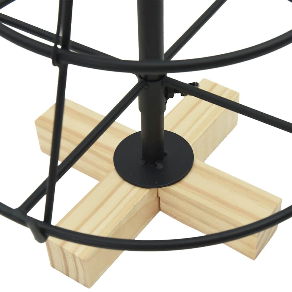 Julekjegle Tre med stativ Svart 60 cm Stål