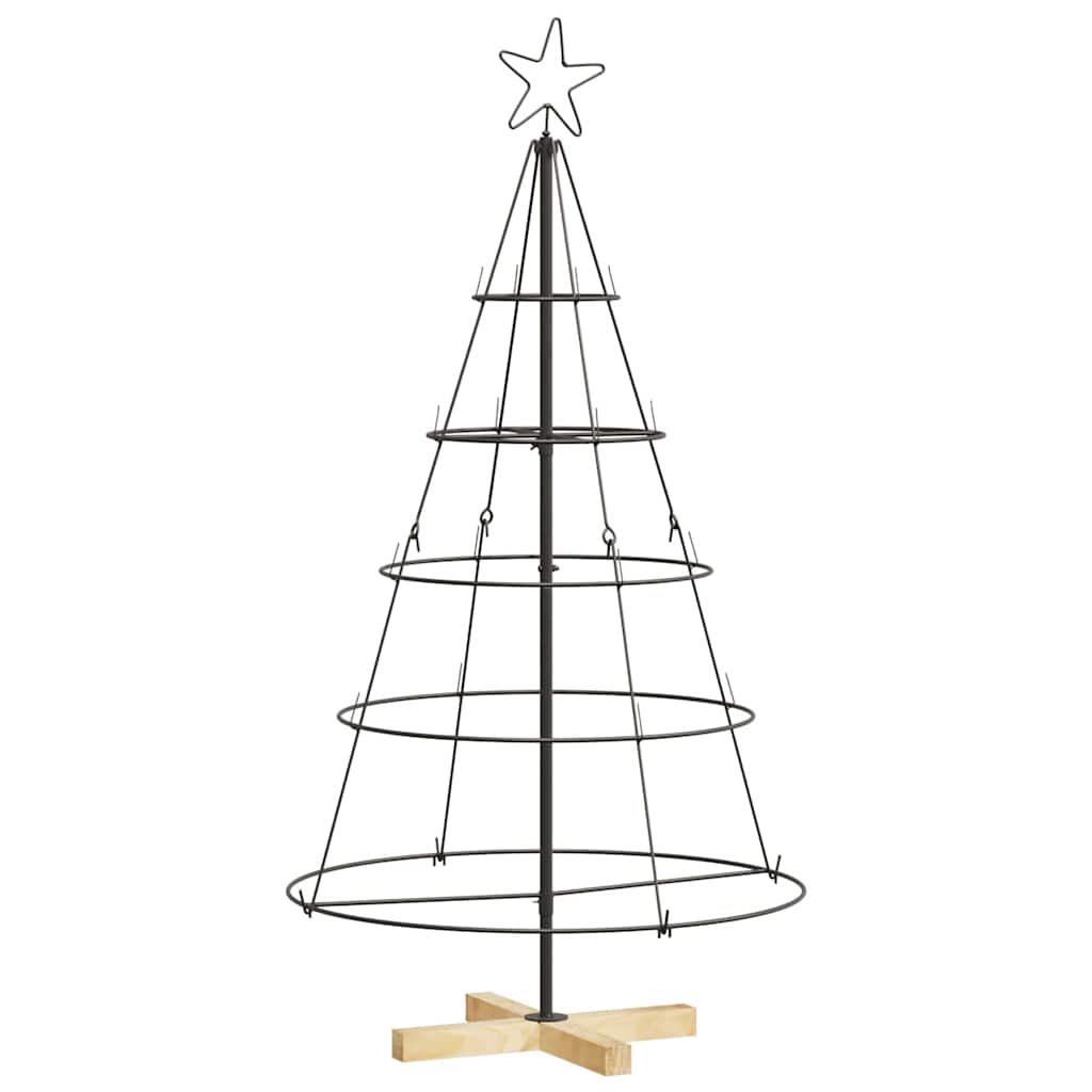 Julekjegle Tre med stativ Svart 126 cm Stål