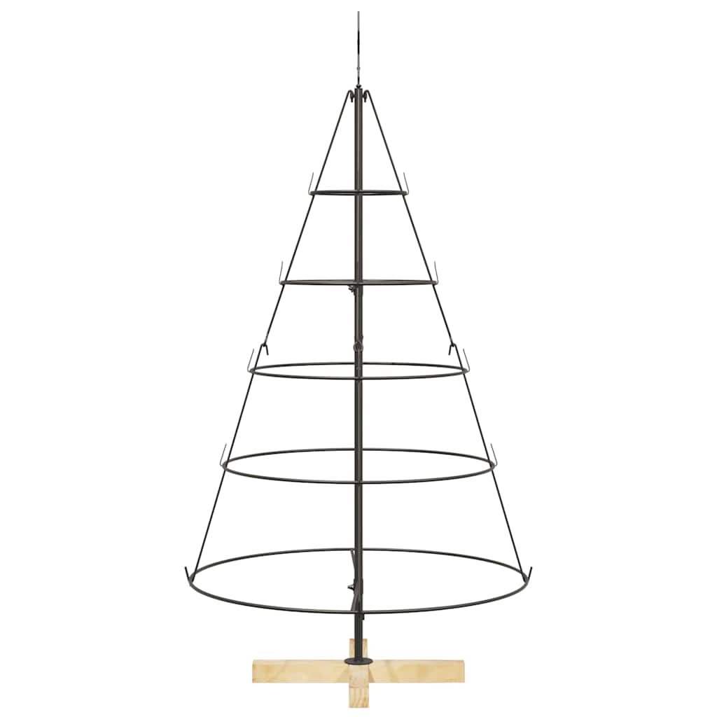 Julekjegle Tre med stativ Svart 126 cm Stål