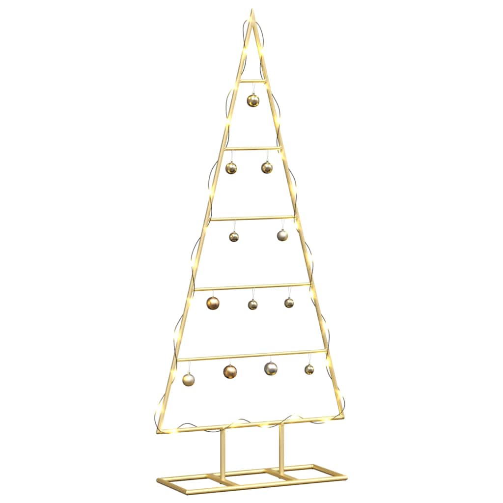 Metall juletre med stativ Gull 90 cm Pulverlakkert stål