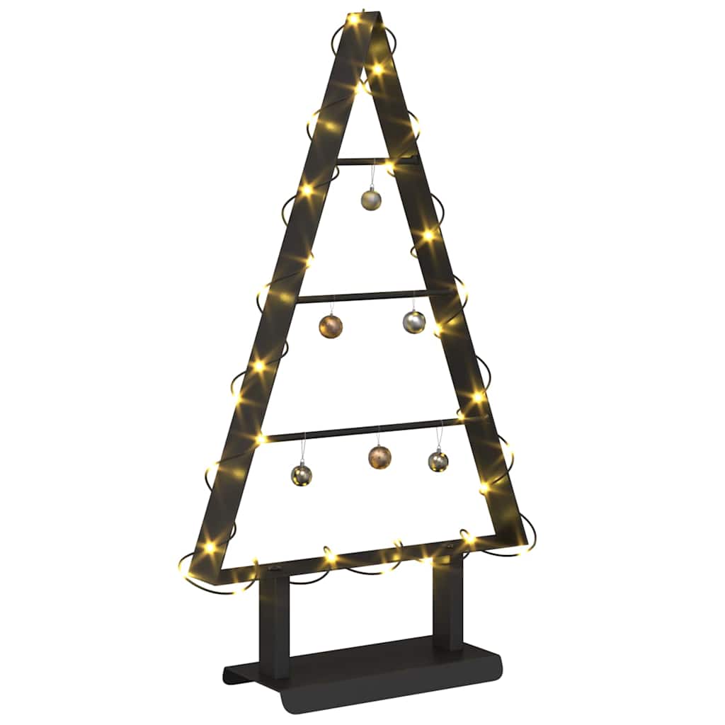 Metall juletre med stativ Svart 60 cm Stål