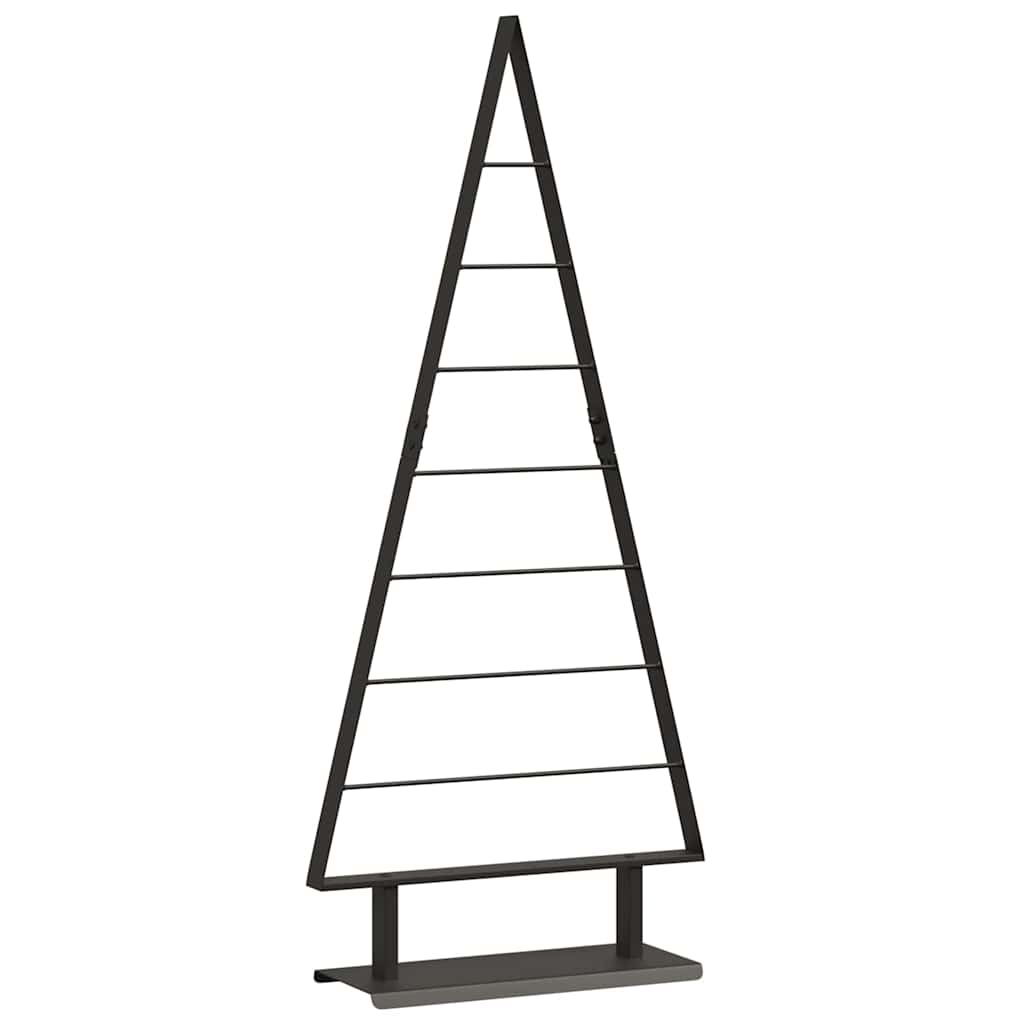 Metall juletre med stativ Svart 125,5 cm Stål