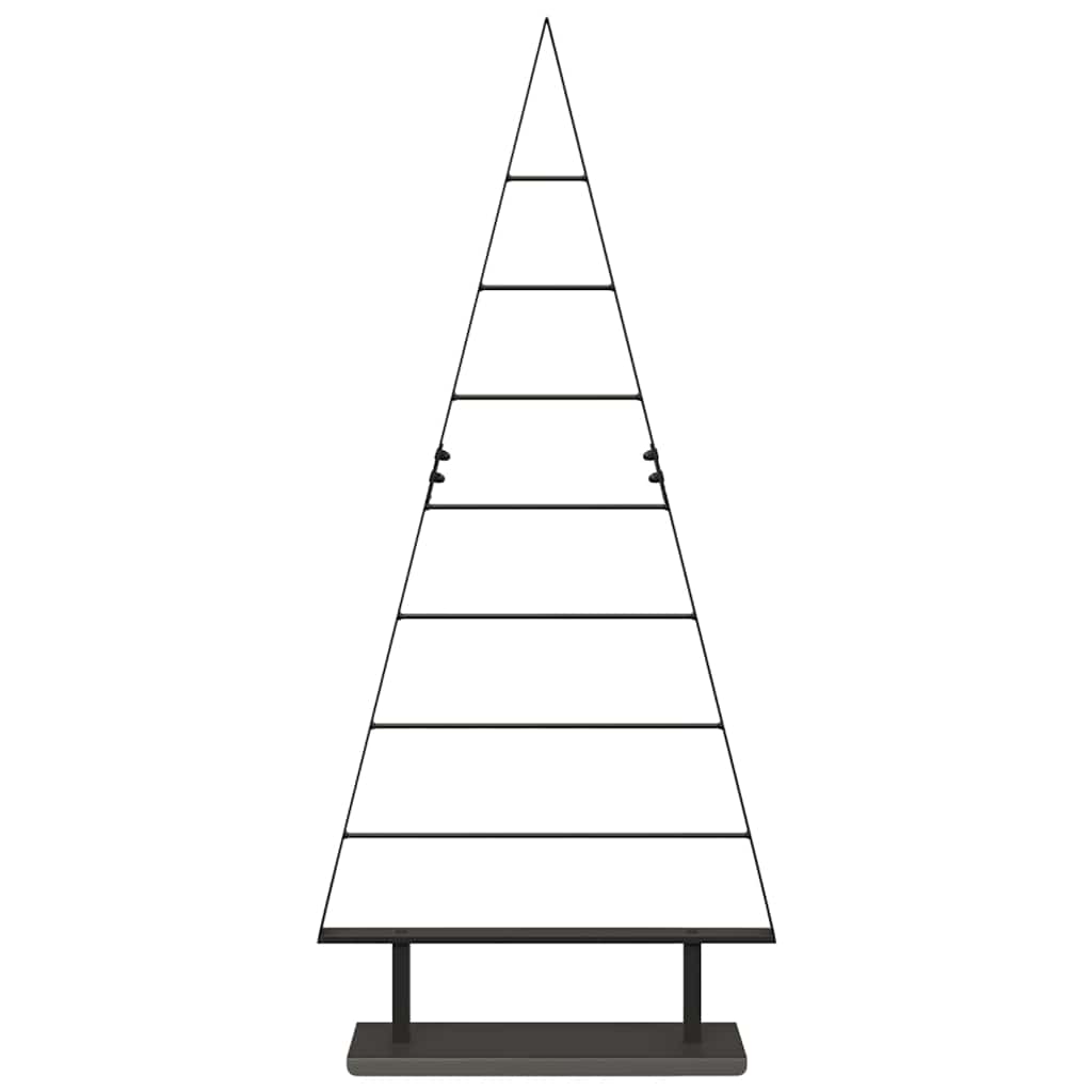 Metall juletre med stativ Svart 125,5 cm Stål